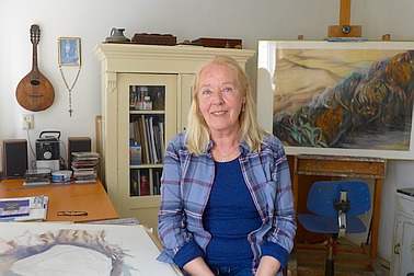 Jacqueline Borg in haar atelier. Foto: Maarten Baanders